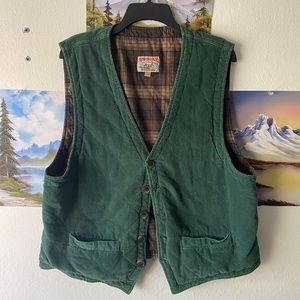 Vintage Green Corduroy Hunters Vest